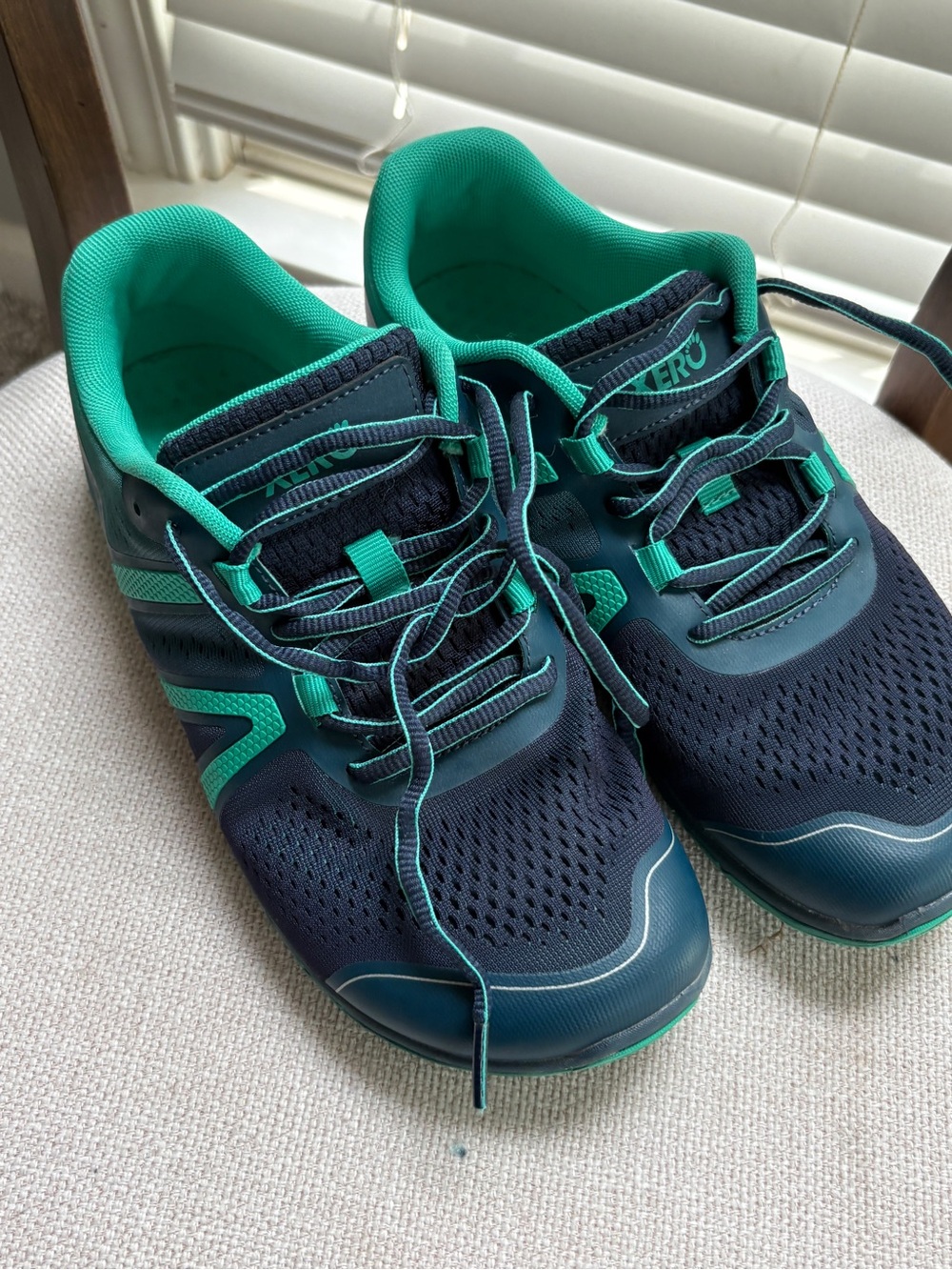 Xero Shoes HFS II Barefoot Running Shoes Women’s Size 7 Zero Drop Navy/Green